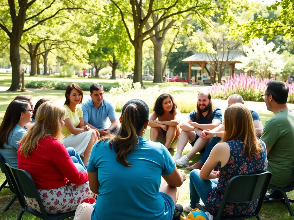 An image of community members engaged in a public forum discussing strategies for preserving local cultural traditions, representing MEDIACTIONS' focus on public initiatives.